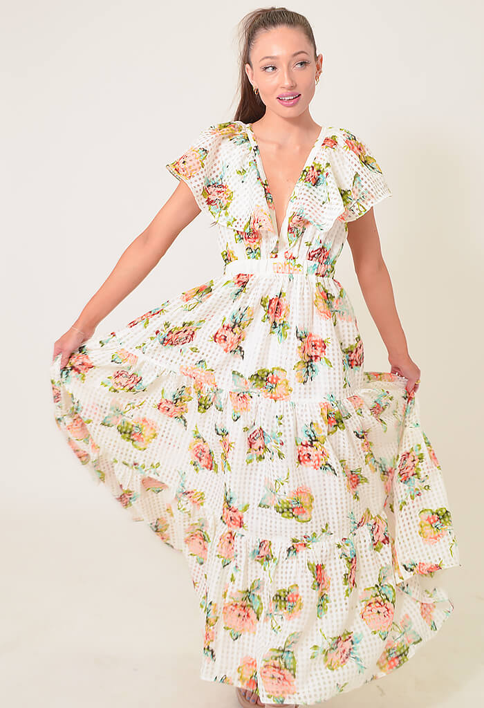 Buddy Love Cece Maxi Dress-Scottish Rose