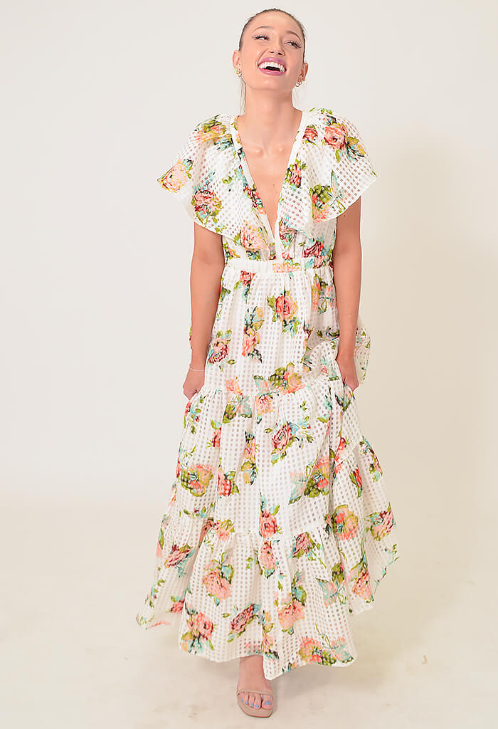 Buddy Love Cece Maxi Dress-Scottish Rose