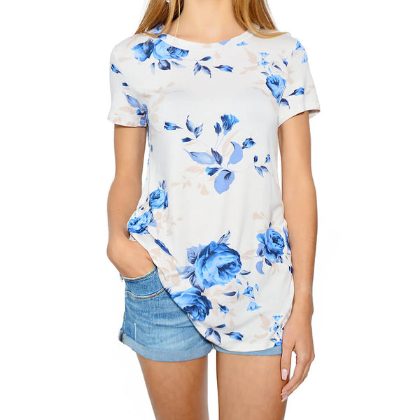 Roses Are Blue Tee – KK Bloom Boutique