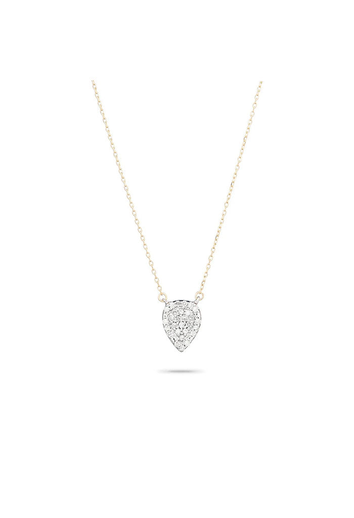 Adina Reyter Solid Pave Teardrop Necklace