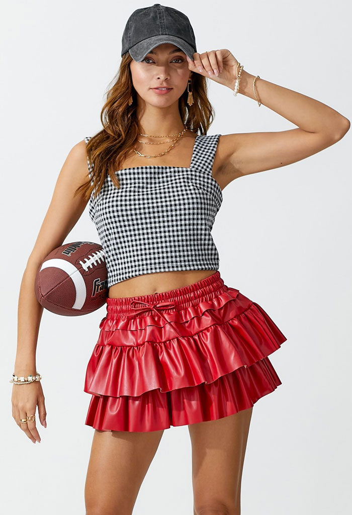 lagunaoaksoa Hannah Flounce Skort-Red