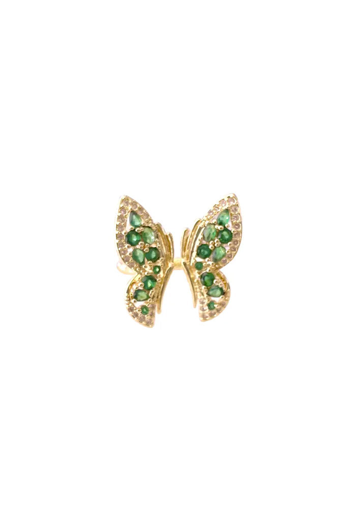 Gemelli Jewelry Monarch Ring-Green