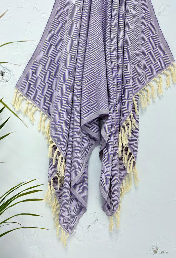 lagunaoaksoa Lily Premium Turkish Beach Towel-Lilac