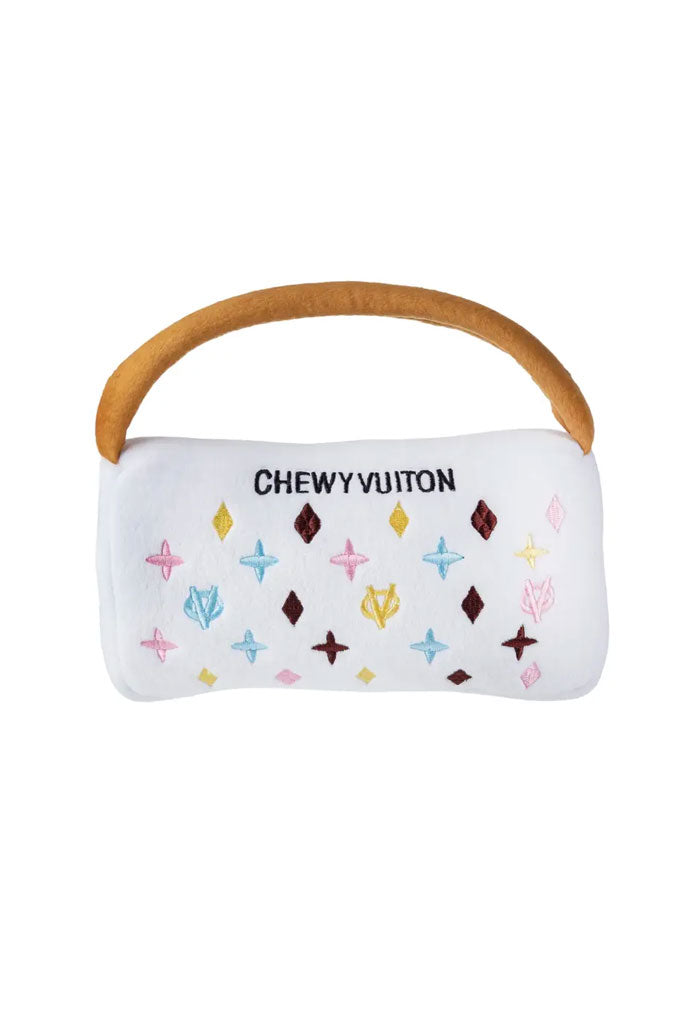 Haute Diggity Dog White Chewy Vuiton Purse-XL