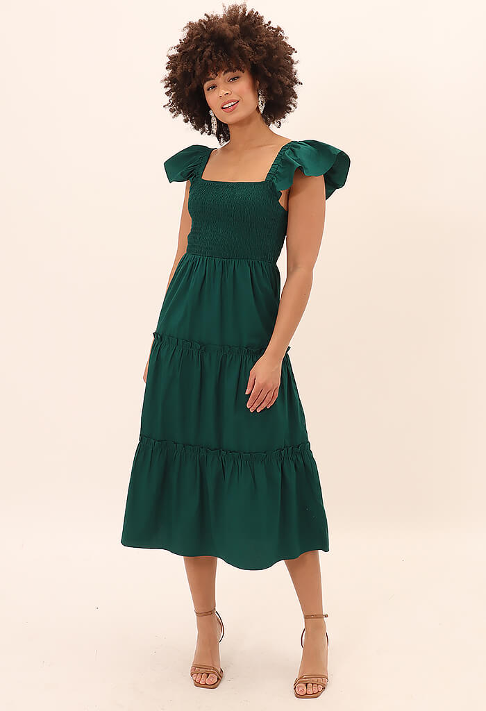 lagunaoaksoa Lou Smocked Midi Dress