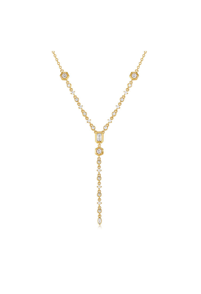 Luv AJ Stellar Bezel Lariat-Gold