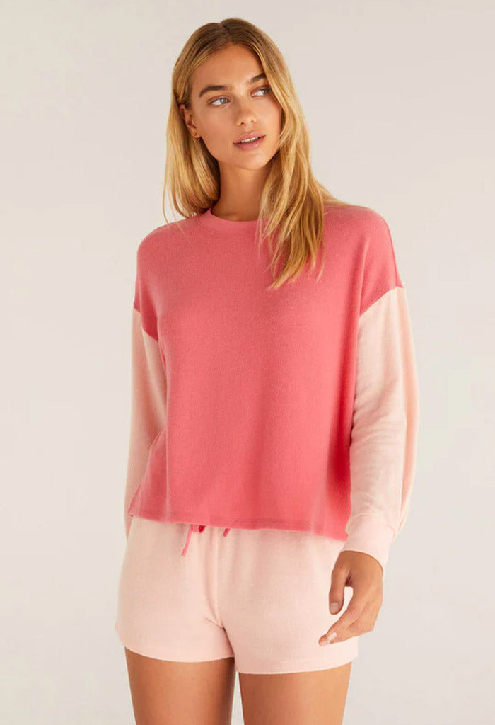 Z Supply Color Block LS Top