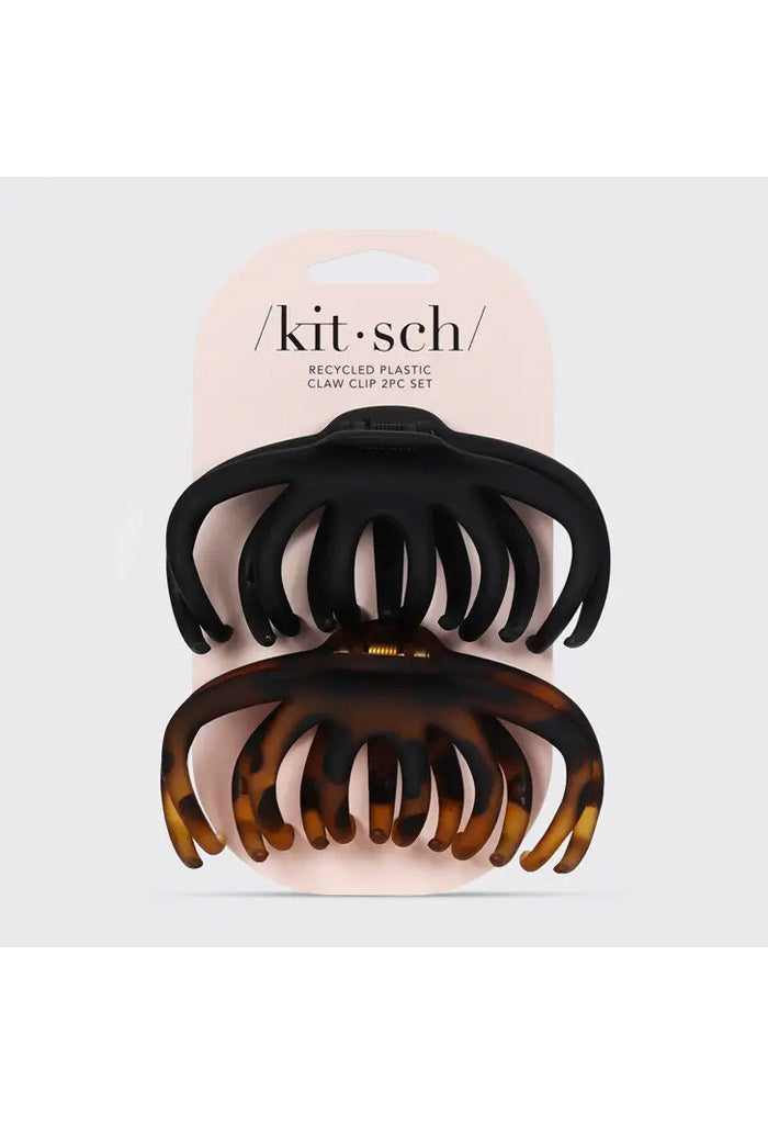 KitschRecycled Octopus Claw Clip Set-Black/Tort