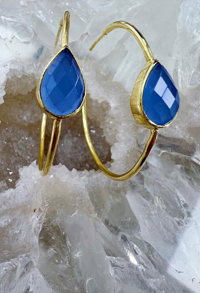 lagunaoaksoa Sarabeth Earrings-Blue Quartz