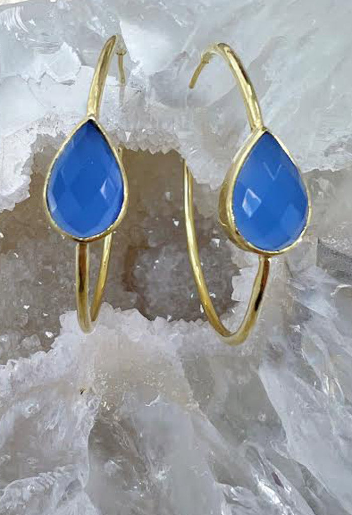 lagunaoaksoa Sarabeth Earrings-Blue Quartz