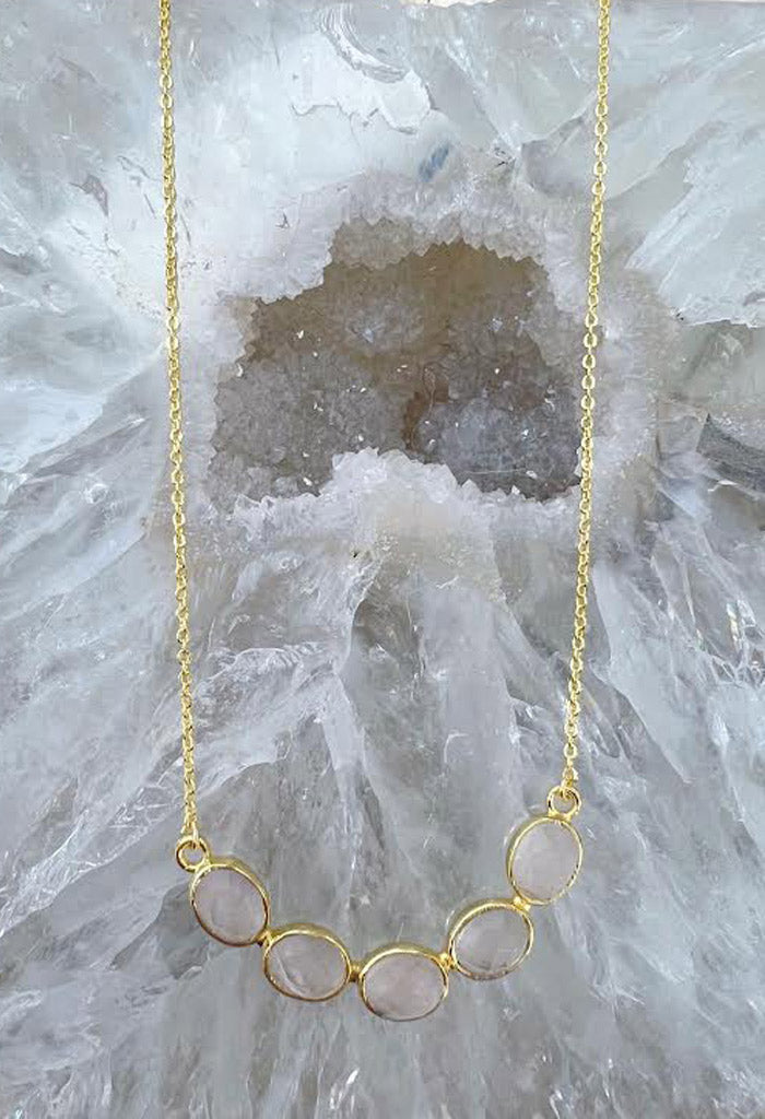 lagunaoaksoa Caroline Necklace-Peach Quartz