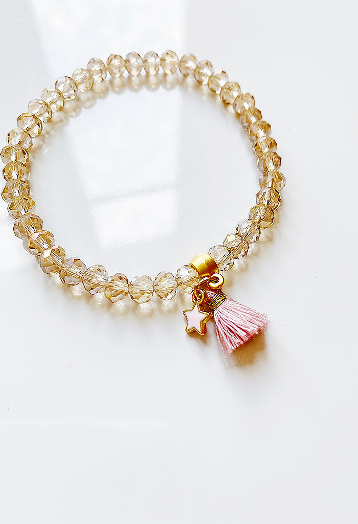 Tiny Star Charm Bracelet-Champagne