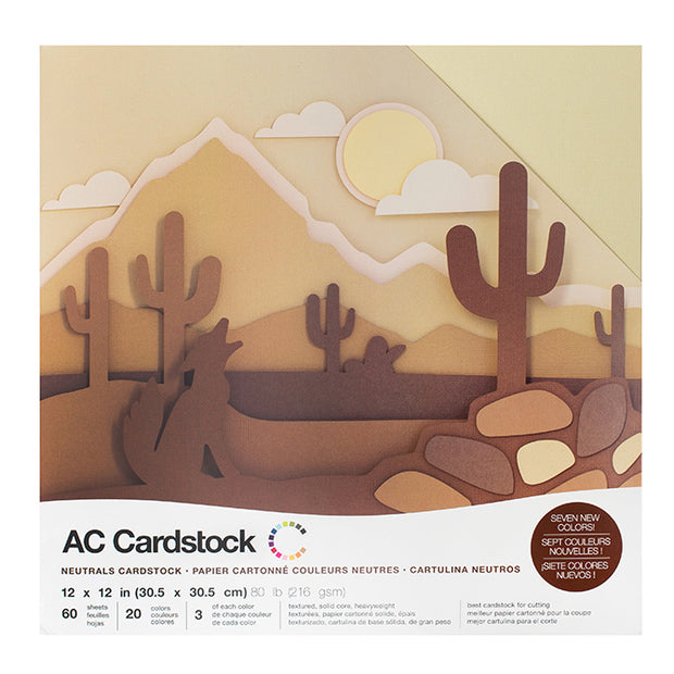American Crafts Variety Cardstock Pack 12x12 60-pkg-autumn