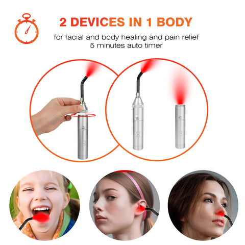 facial red light therapy wand