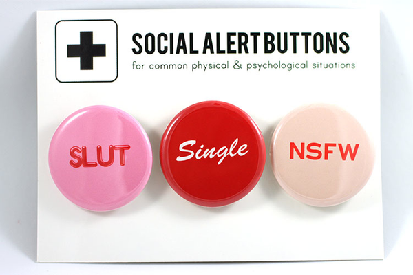 Slut Button Set Accessories By Word For Word Los Angeles County Store