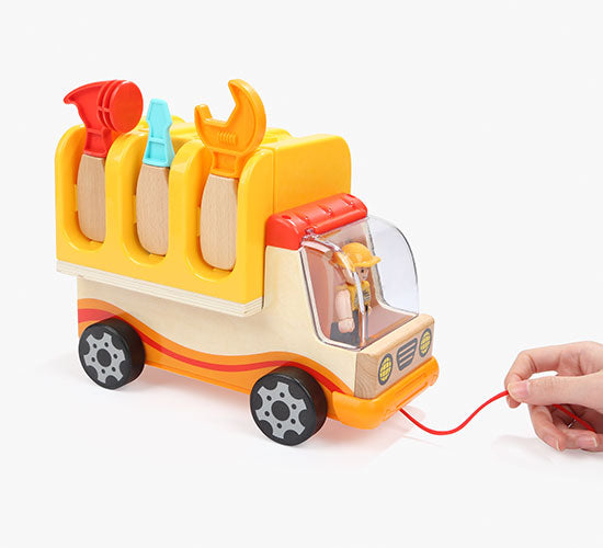 Fordable Work Bench Truck - Wooden toy Truck - 推动和拉动汽车