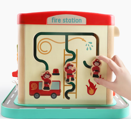 London Bus City Activity Cube -  Interactive Learning Toy for Kids - Fire station