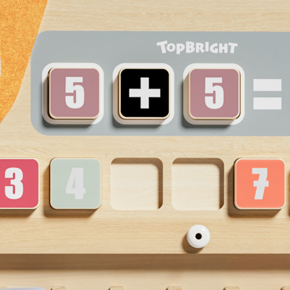 Fun Learning with Finger & Bead Math Toy for Kids - Colorful Number Blocks and Flashcards