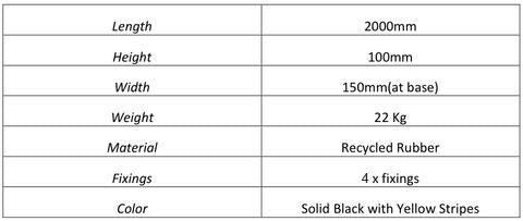 AB-WS-2000-Specifications - Australian Bollards - Truck Wheel Stop - Wheel stop