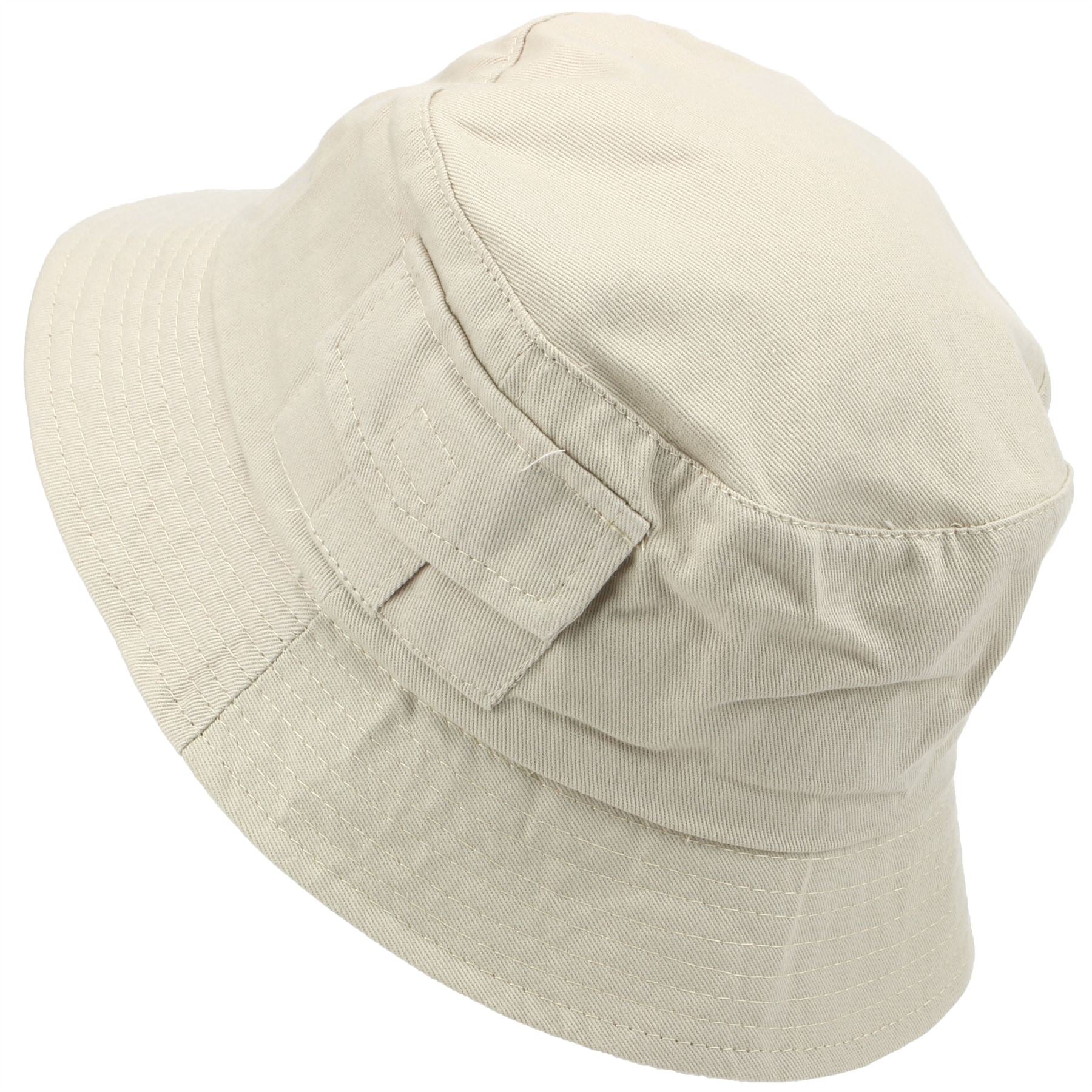 Bucket Hat with Velcro Side Pocket and UV Protection - Sand