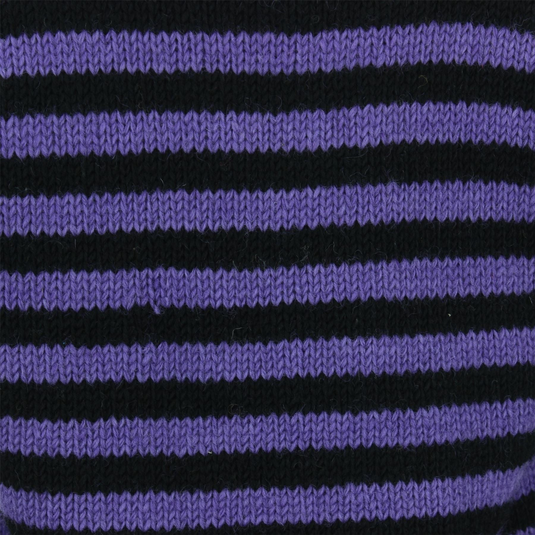 Chunky Wool Knit Jumper - Purple Black