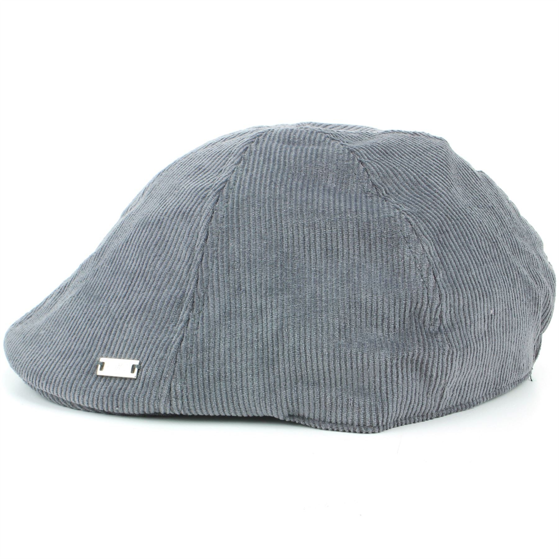 Corduroy Duckbill Flat Cap - Grey