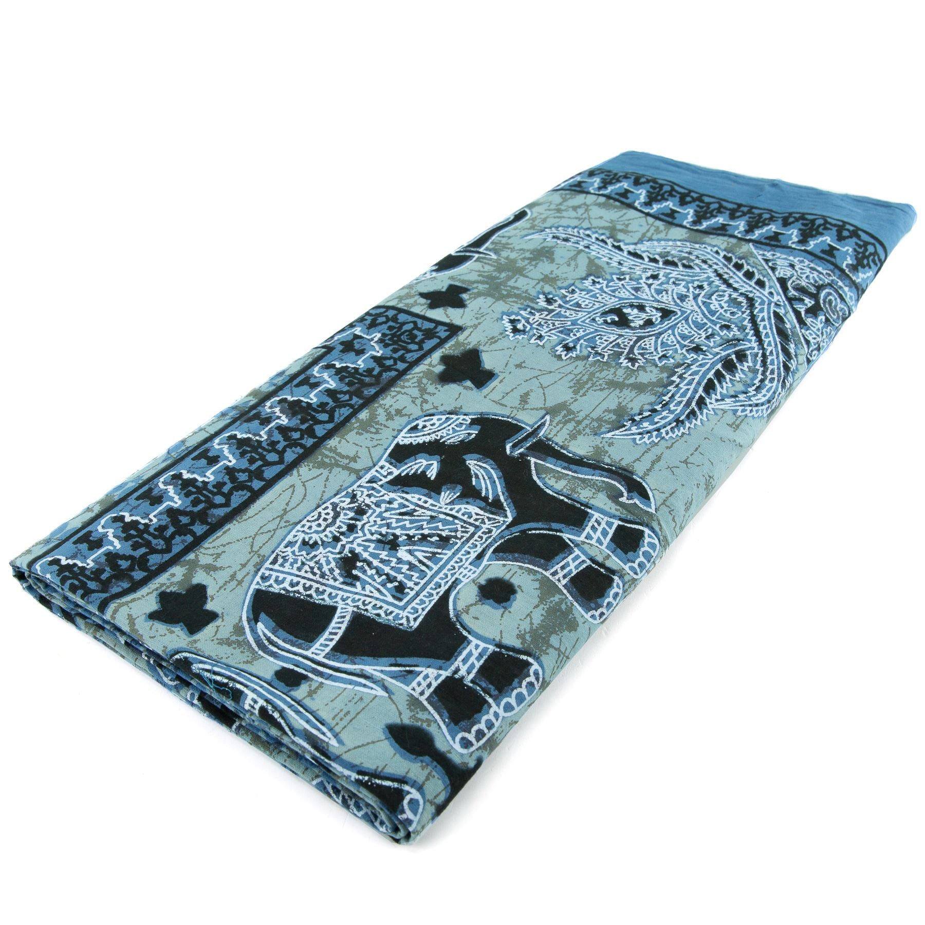 Block Printed Mandala Wall Hanging - Ocean Blue