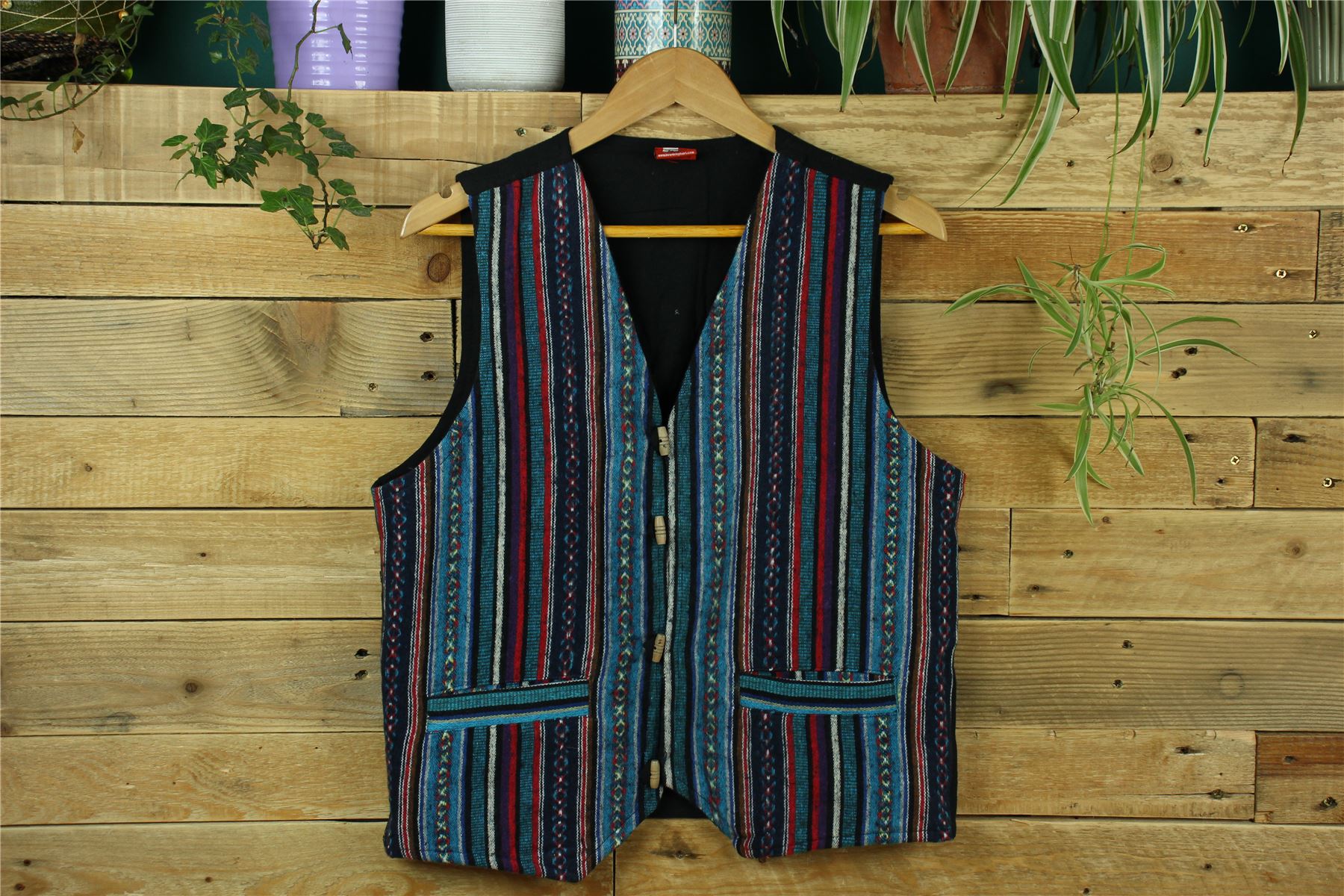 Brushed Cotton Waistcoat - Purple Sky