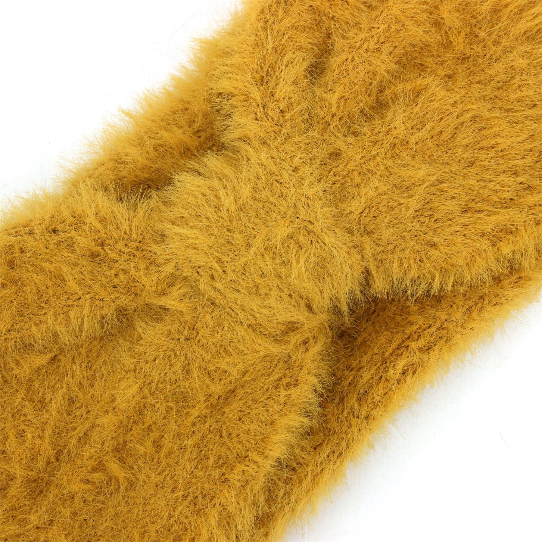 Bowknot Faux Fur Headband - Mustard