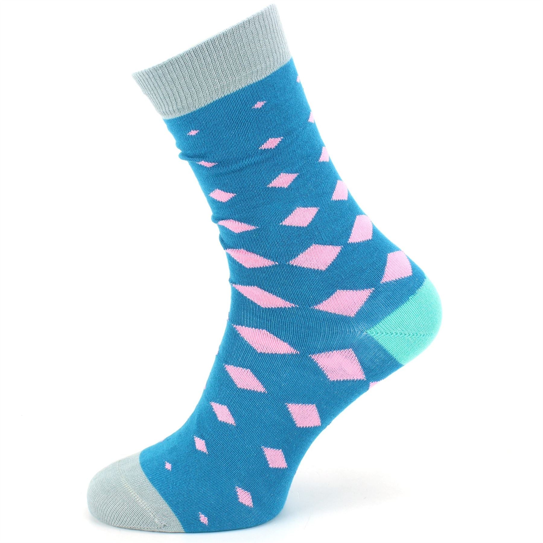 Bamboo Socks - Diamonds - Blue