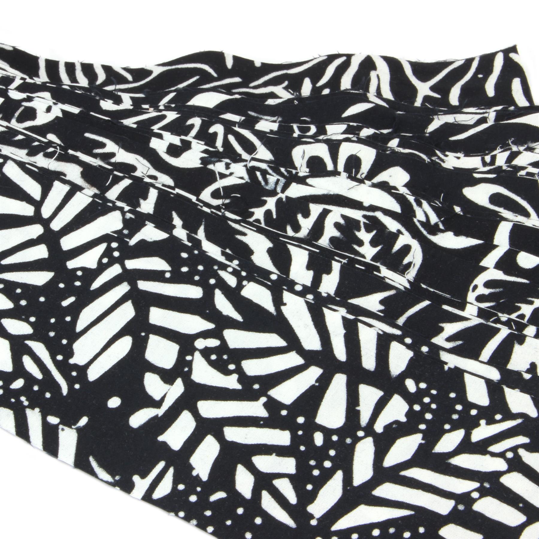 Cotton Batik Jelly Roll Pre Cut Fabric Bundle - Black & White