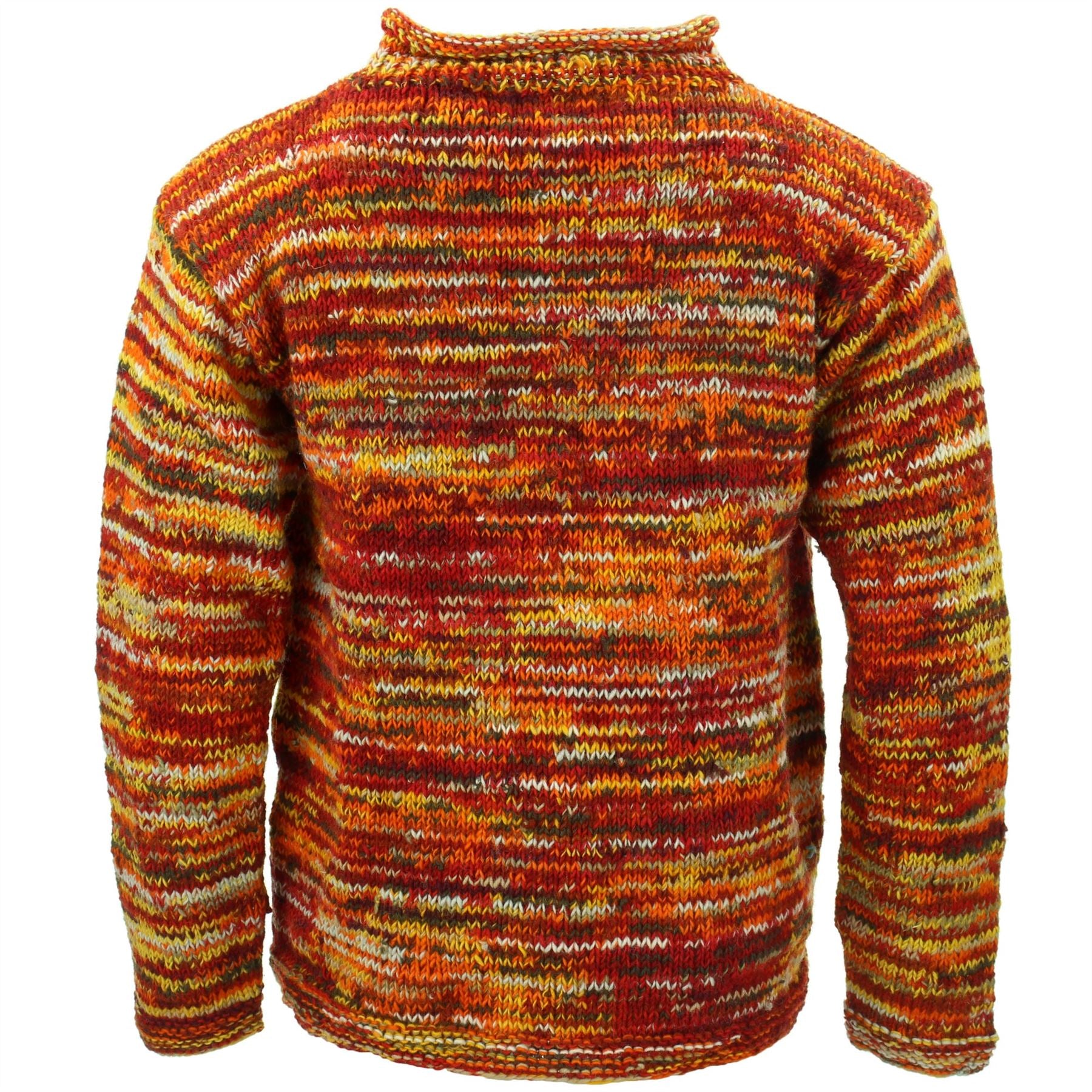 Chunky Wool Space Dye Knit Jumper - Sunset