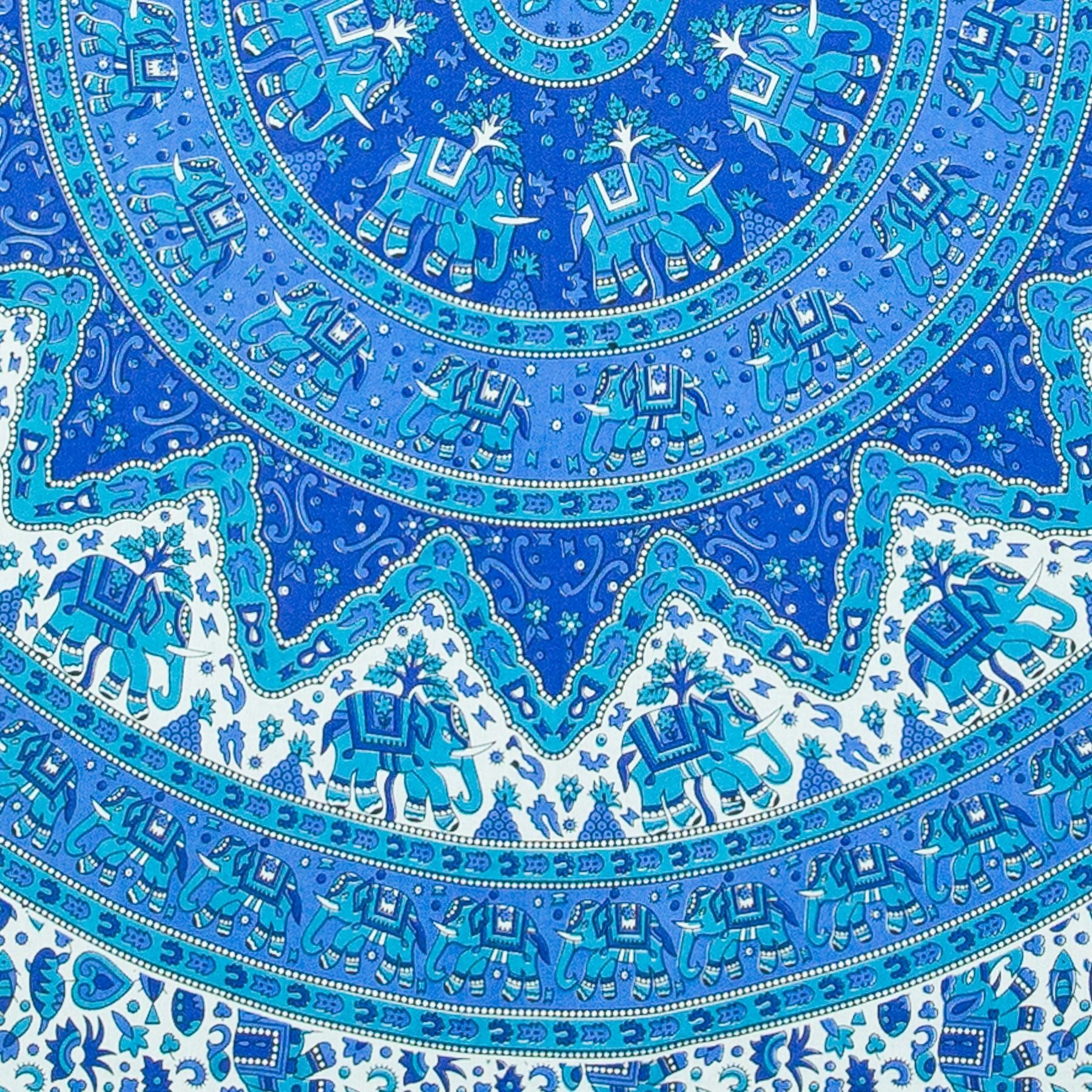 Block Printed Mandala Wall Hanging - Lapis