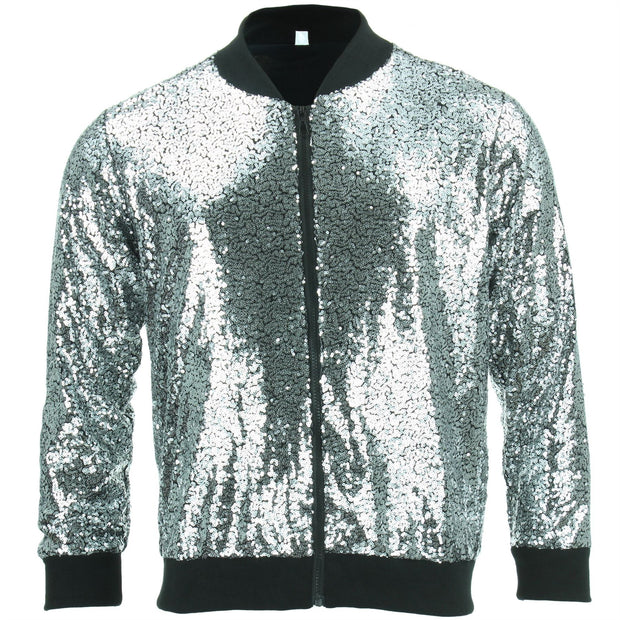 Sequin Hooded Bomber Jacket - Gold – LoudElephant