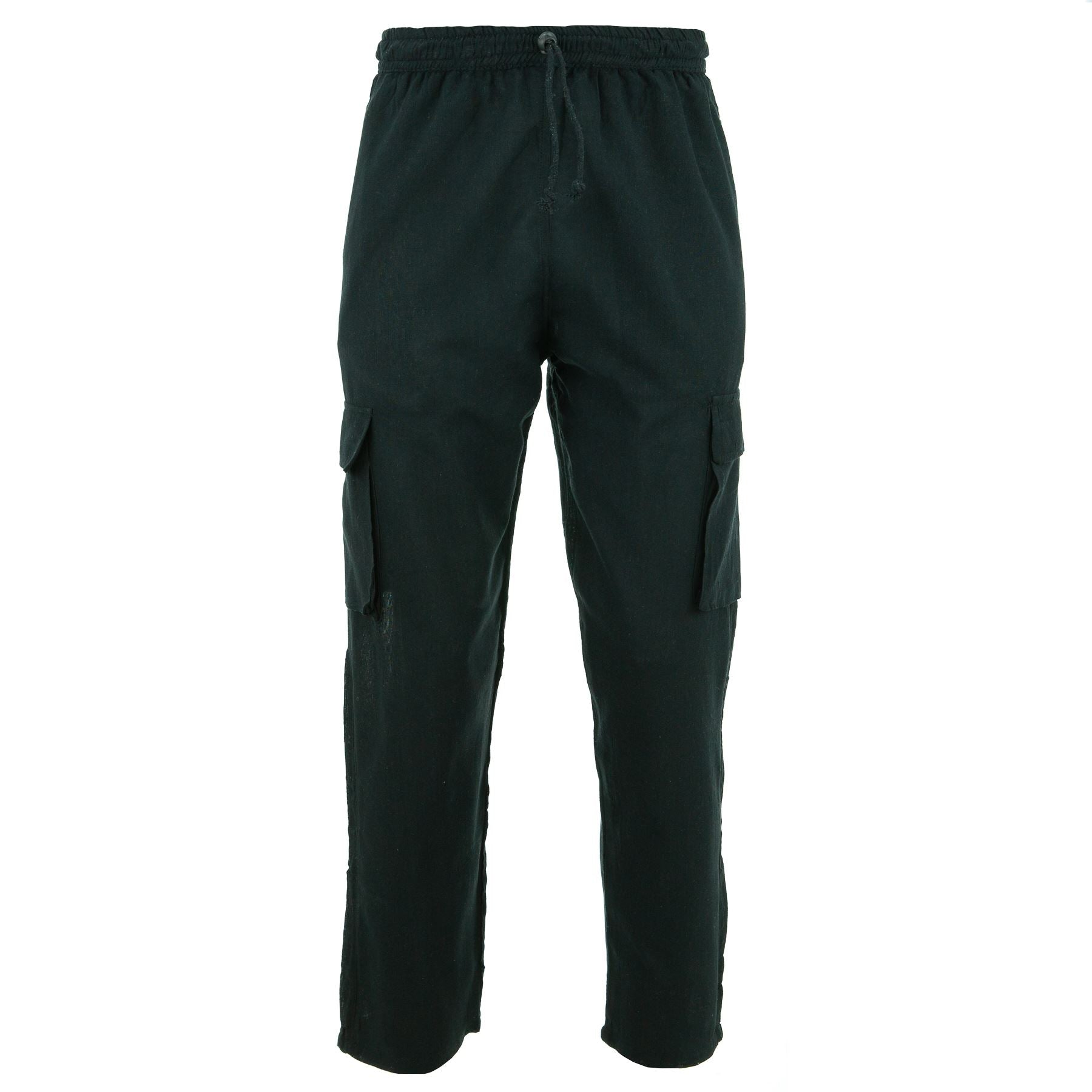 Cotton Combat Trousers Pant - Black