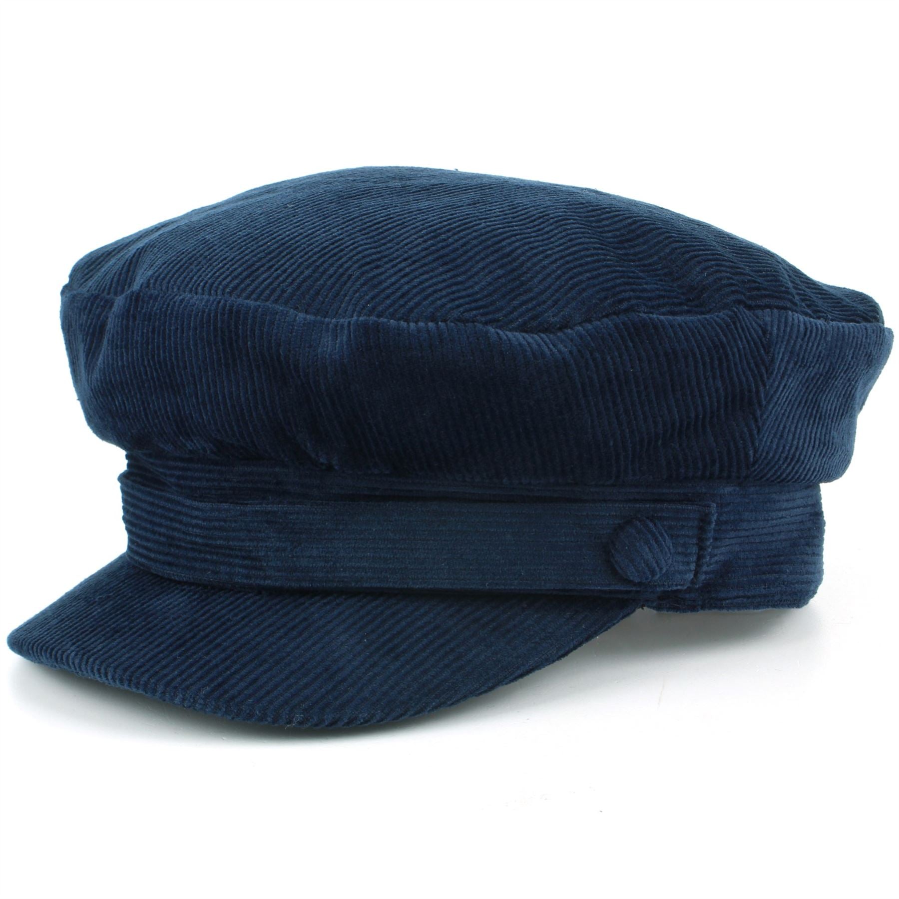 Corduroy Captain's Breton Cap - Blue