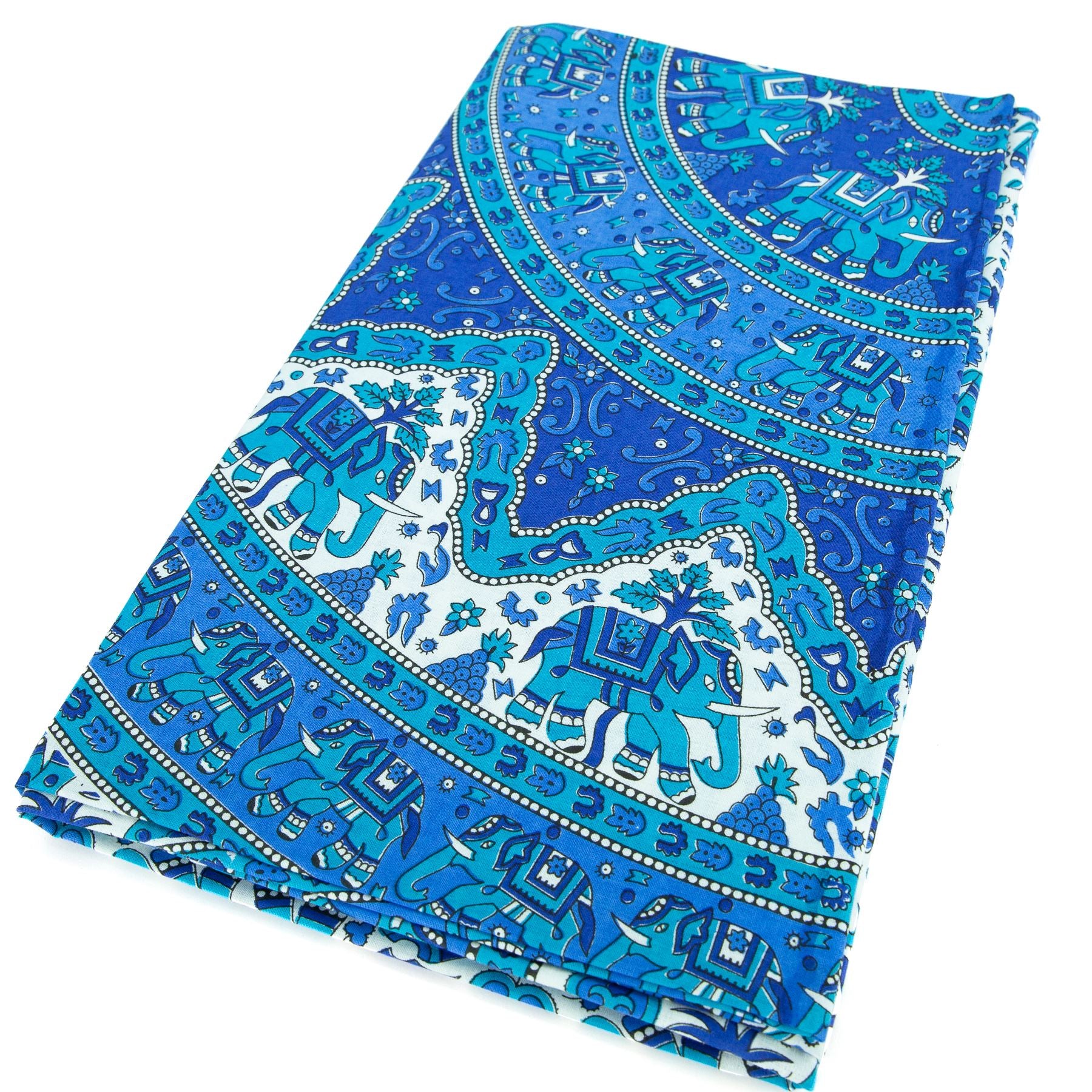 Block Printed Mandala Wall Hanging - Lapis