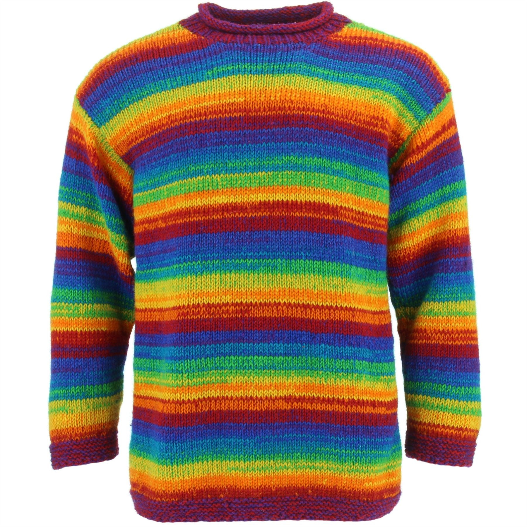 Chunky Wool Knit Jumper - SD Shredded Rainbow