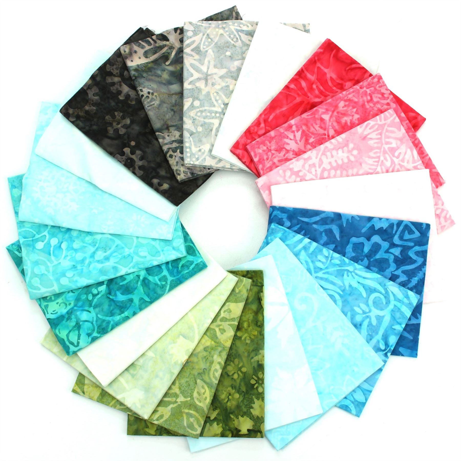 Cotton Batik Pre Cut Fabric Bundles - Fat Quarter - Multi