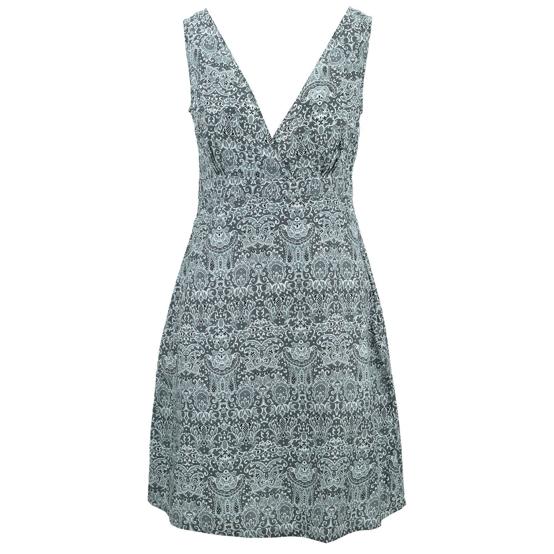 Crossover Dress - Mono Damask