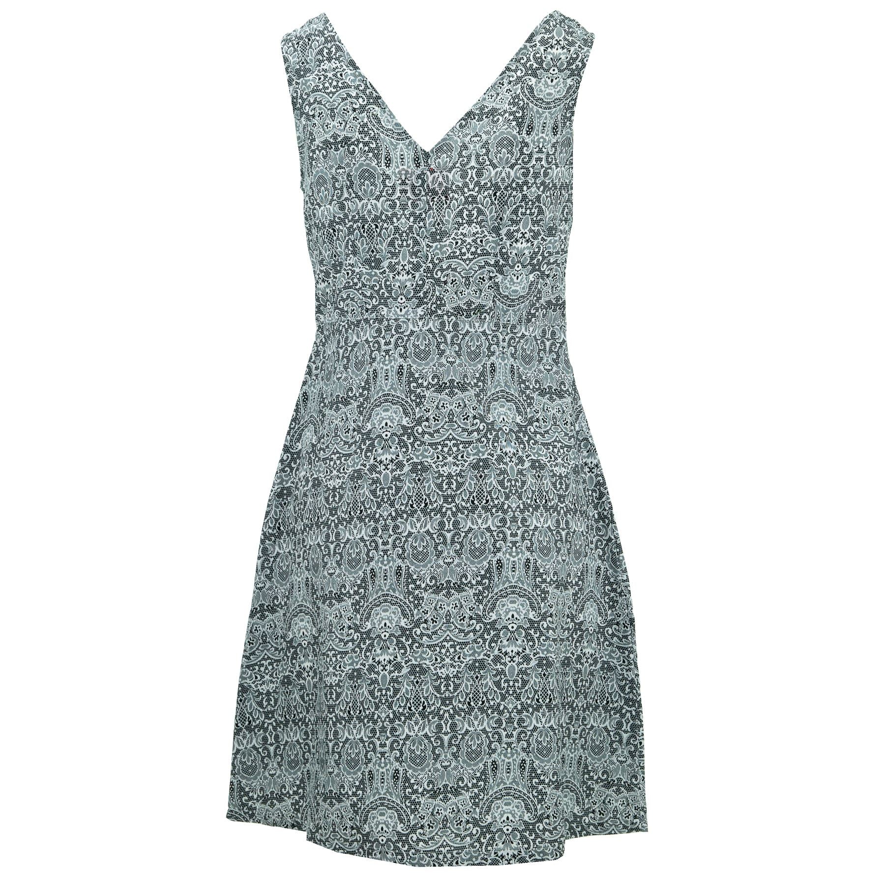 Crossover Dress - Mono Damask