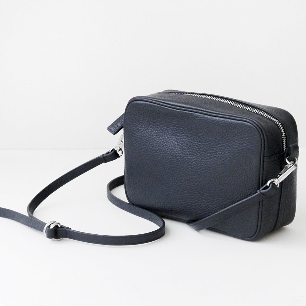 Navy Leather Camera Bag – Caroline Gardner