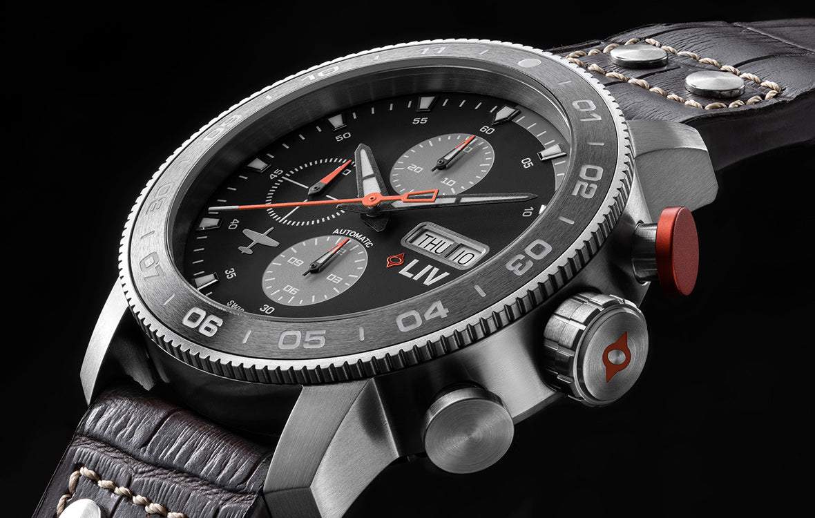 LIV Project P-51 | A Titanium Swiss Automatic Pilot Chronograph