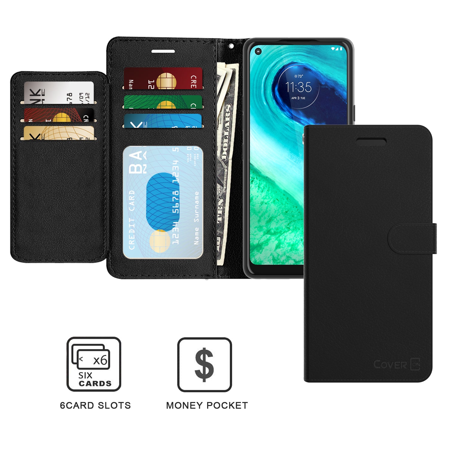 Hoelahoep ik zal sterk zijn Een centrale tool die een belangrijke rol speelt Motorola Moto G Fast Wallet Case - RFID Blocking Leather Folio Phone P –  CoverON Case