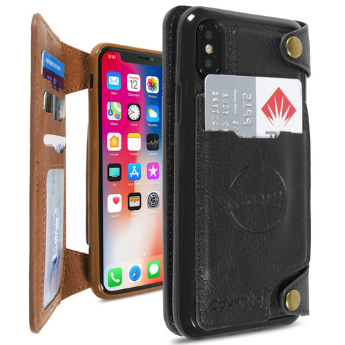 iPhone XS Max Wallet Case Pocket Pouch Credit Card Holder Fabric-Backe –  CoverON Case