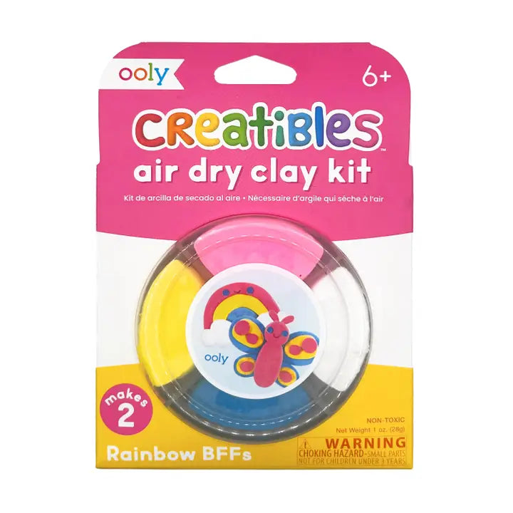 Creatibles D.I.Y. Air-Dry Clay Kit - Rainbow Bffs Set of 4