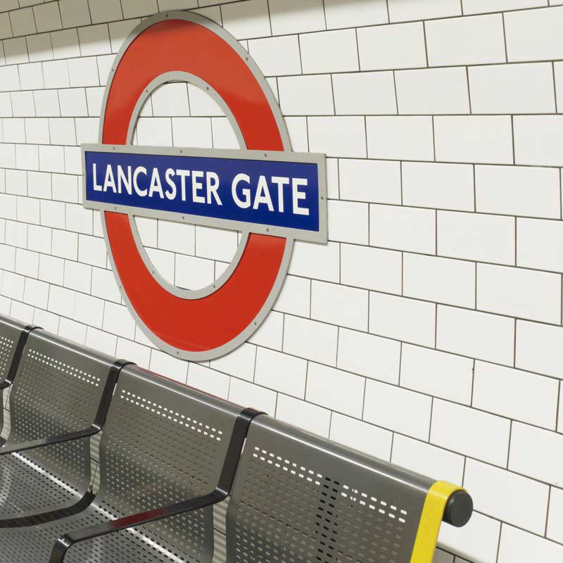 subway tile on the London underground