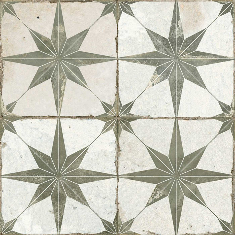 45x45 Star Sage Pattern Floor Tile