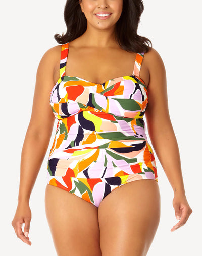 Plus Size Womens Monokini Swimsuit Swimwear One Piece Swimming Beachwear  Bathing Suit Tummy Control Gold Color Push Up Padded Swimming Beach Party  L-5