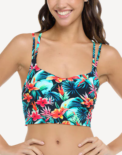 Women's Freshwater Striped Crossover Bikini Top